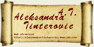 Aleksandra Tinterović vizit kartica